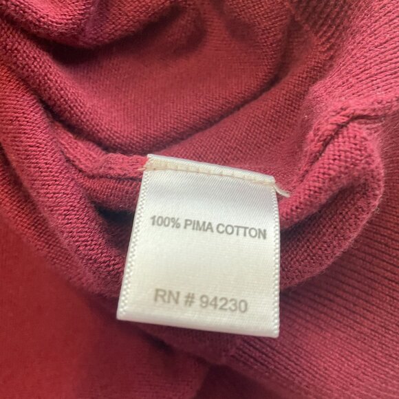 Paul Fredrick Burgundy Pima Cotton Turtleneck Sweater – XXLT (Like New) - Picture 6 of 6